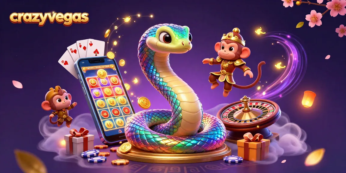 Spin the reels with crazyvegas as the vibrant rainbow serpent and monkey king bring the casino to life!
