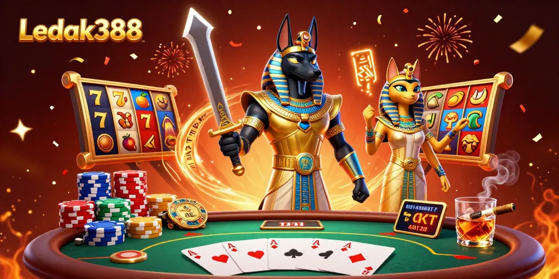 Engage in thrilling gaming action at Ledak388 with Anubis and Bastet in an exciting 3D casino adventure.