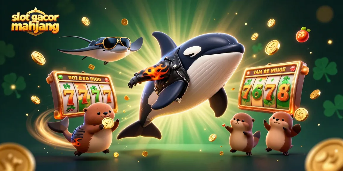 Experience thrilling slot gacor mahjong action with vibrant characters and casino symbols in a captivating underwater scene.