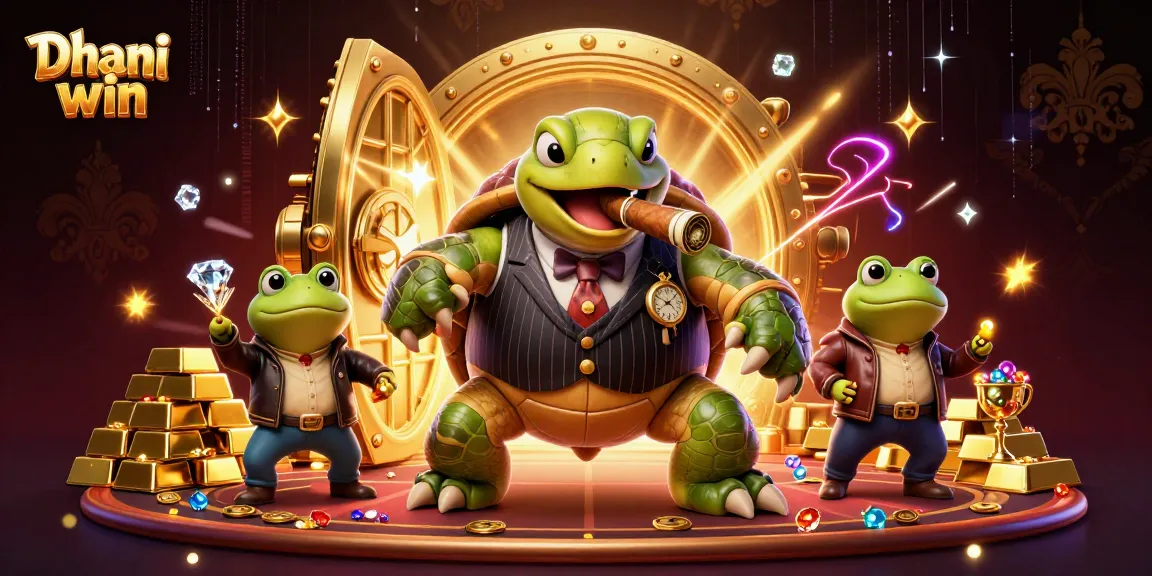 Dhani win features an exciting casino atmosphere with cartoon characters and treasure elements enhancing the gaming experience.