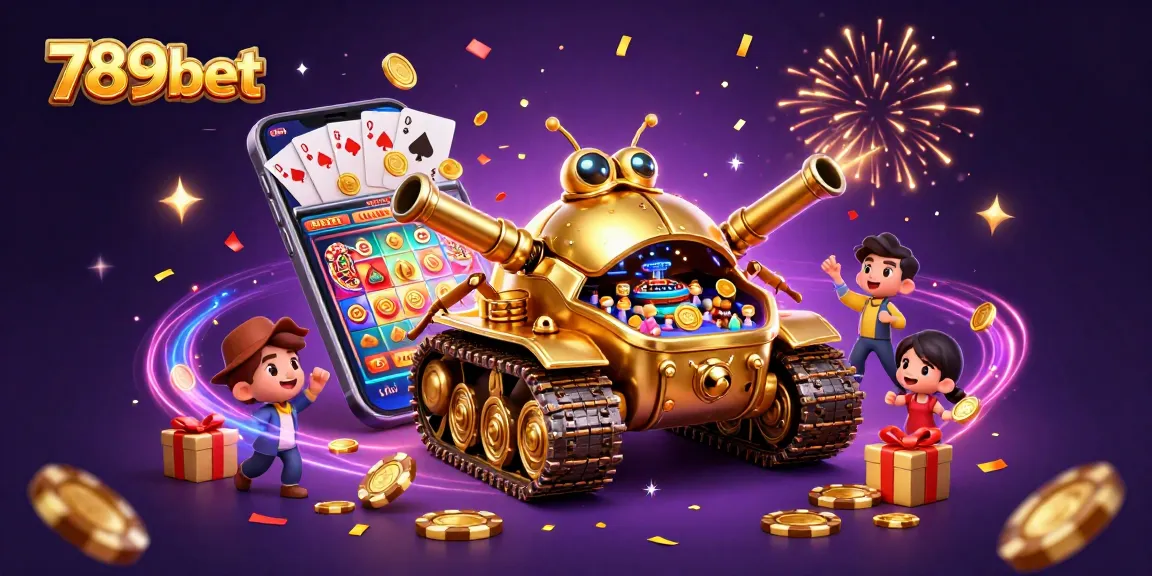 Experience excitement at 789bet with a vibrant 3D casino showdown featuring golden beetle tank elements.