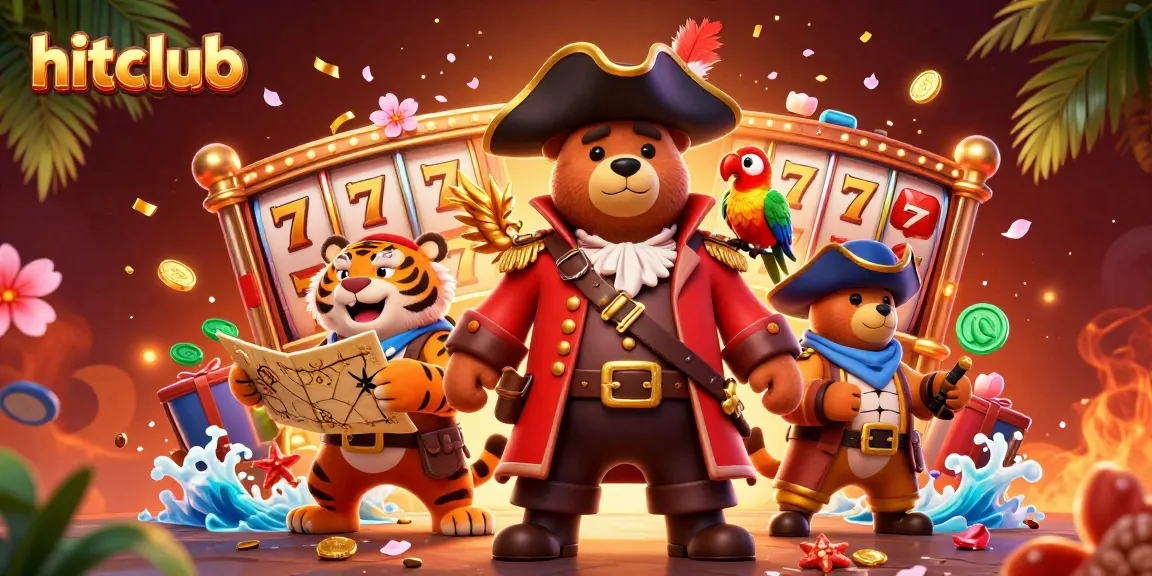 Experience thrilling gameplay at hitclub with an exciting scene of vibrant characters and casino games.